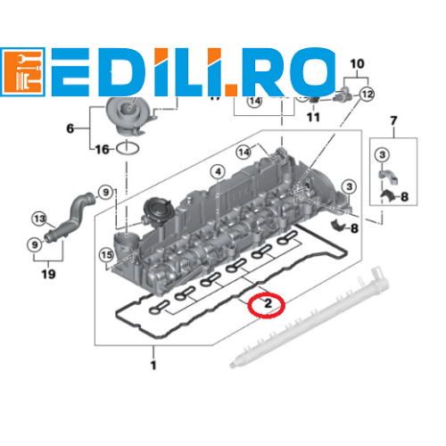 Set garnituri capac chiulasa BMW - 11128515732