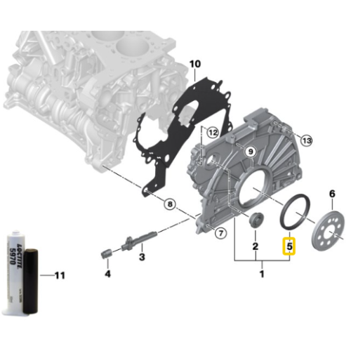 Simering arbore cotit - BMW - 11147797490
