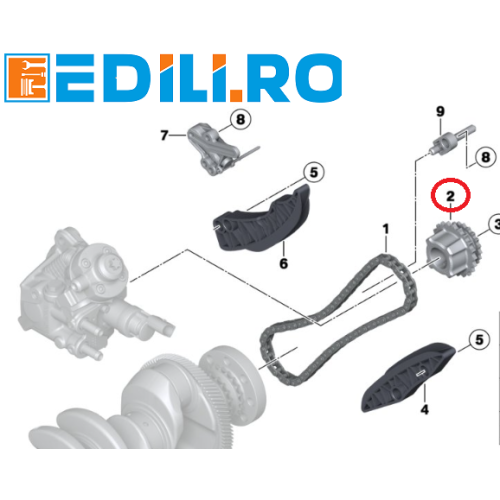 Pinion pompa injectie BMW - 13527800025