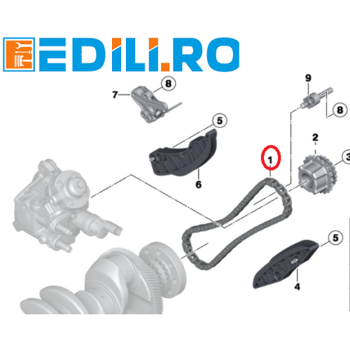 Lant distributie inferior la vibrochen BMW - 13528490225