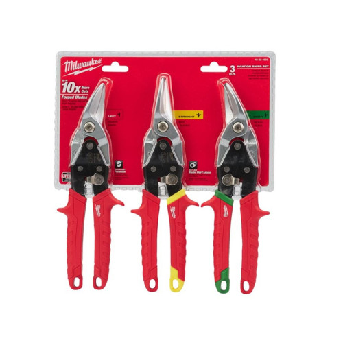 Set de trei foarfeci pentru tabla Milwaukee - 48224533