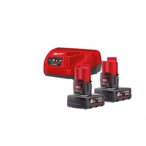 Set 2 acumulatori M12 6Ah si un încărcător C12 C