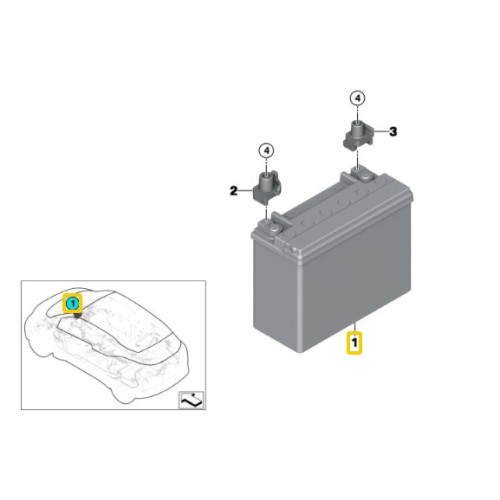 Baterie de pornire BMW AGM 12V 20Ah - 61219321815