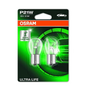 Set 2 becuri P21W 12V 21W ULTRA LIFE Osram-blister