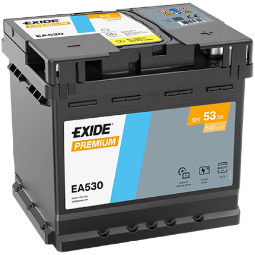 Baterie de pornire Exide Premium 12V 53Ah EN540 - EA530