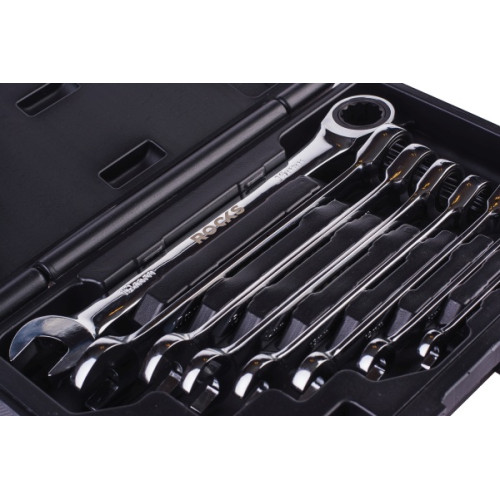 Set de chei combinate cu clichet 8 - 19mm 8buc