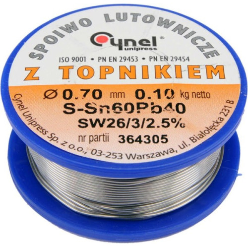 Fludor, cositor SN60PB40 0,7/100g