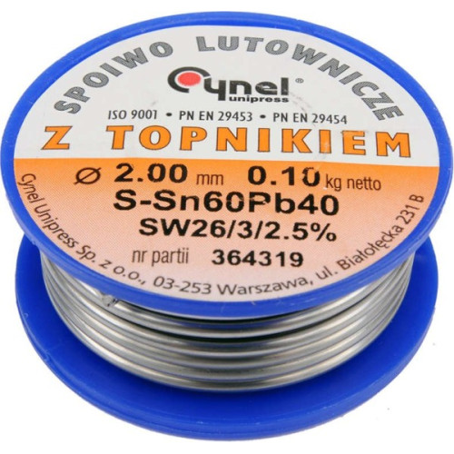 Fludor, cositor SN60PB40 2/100g