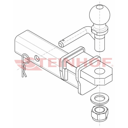 Steinhof STZK-5 - Ansamblu sfera carlig - adaptor pentru cuple americane (D=16.5 kN)