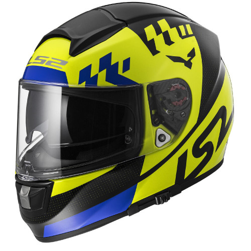 LS2 FF397 VECTOR PODIUM Hi-Vis Yellow Black FOG FIGHTER (PINLOCK) XS