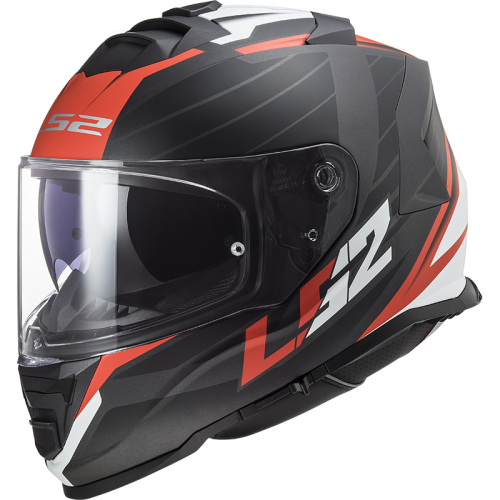 LS2 FF800 STORM NERVE MATT BLACK RED XL