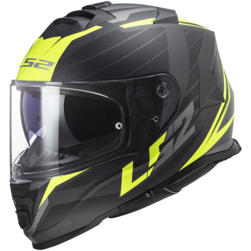 LS2 FF800 STORM NERVE MATT BLACK H-V YELLOW XXL