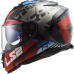 LS2 FF800 STORM SPRINTER BLACK RED TITANIUM XS