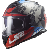 LS2 FF800 STORM SPRINTER BLACK RED TITANIUM XS