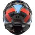 LS2 FF800 STORM SPRINTER BLACK RED TITANIUM XS