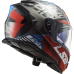 LS2 FF800 STORM SPRINTER BLACK RED TITANIUM XS