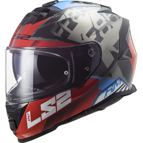 LS2 FF800 STORM SPRINTER BLACK RED TITANIUM XS