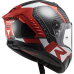 LS2 FF805 THUNDER C RACING1 GL.RED WHITE XL