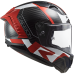 LS2 FF805 THUNDER C RACING1 GL.RED WHITE XL