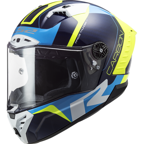 LS2 FF805 THUNDER C RACING1 GL.BLUE H-V YELLOW XL