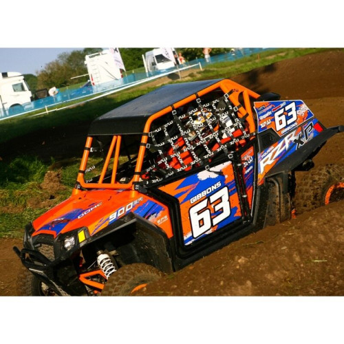 XRW Plase cadru protecție albe - Polaris RZR 900 XP 2012