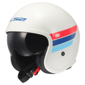 LS2 OF599 SPITFIRE II RETRO WHITE BLUE RED-06 XS