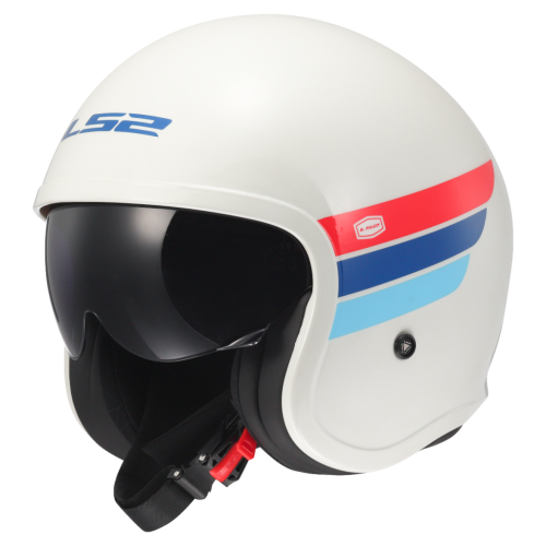 LS2 OF599 SPITFIRE II RETRO WHITE BLUE RED-06 XS