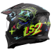 LS2 OF606 DRIFTER RAYZ BLACK BLUE-06 XS