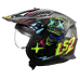 LS2 OF606 DRIFTER RAYZ BLACK BLUE-06 XS