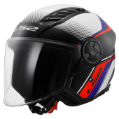 LS2 OF616 AIRFLOW II RUSH WHITE BLUE RED-06 XS