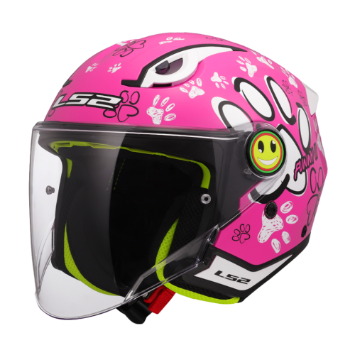 LS2 OF622 FUNNY II PAWS PINK S