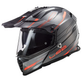 LS2 MX436 PIONEER EVO KNIGHT TITANIUM ORANGE XS