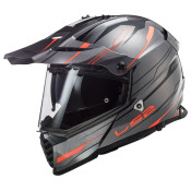 LS2 MX436 PIONEER EVO KNIGHT TITANIUM ORANGE XS