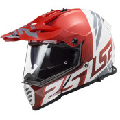 LS2 MX436 PIONEER EVO EVOLVE RED WHITE XS