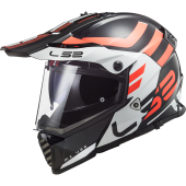 LS2 MX436 PIONEER EVO ADVENTURER BLACK WHITE XS