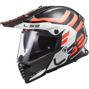 LS2 MX436 PIONEER EVO ADVENTURER BLACK WHITE XS