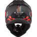 LS2 MX436 Pioneer EVO ADVENTURER Matt Black Red XS
