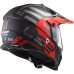 LS2 MX436 Pioneer EVO ADVENTURER Matt Black Red XS