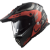 LS2 MX436 Pioneer EVO ADVENTURER Matt Black Red XS