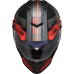 LS2 MX436 Pioneer EVO ADVENTURER Matt Black Red XS