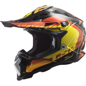 LS2 MX700 SUBVERTER ARCHED BLACK YELLOW RED S