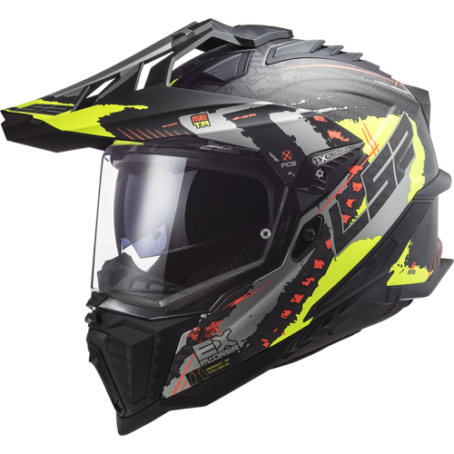 LS2 MX701 Explorer C EXTEND Matt H-V Yellow XS