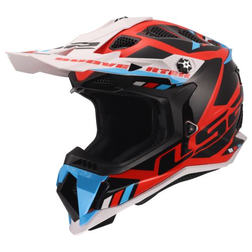 LS2 MX700 SUBVERTER STOMP WHITE BLUE RED-06 XS