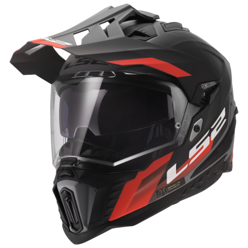 LS2 MX701 EXPLORER HEXA BLACK RED GREY-06 XS
