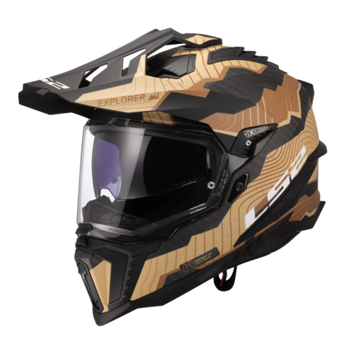 LS2 MX701 EXPLORER C TRICK BROWN SAND-06 XS