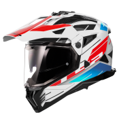 LS2 MX702 PIONEER II NAMIB WHITE BLUE RED-06 XS