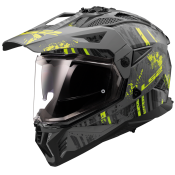 LS2 MX702 PIONEER II CRAZY M.BLACK H-V YELL.-06 XS