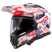 LS2 MX702 PIONEER II FANTASY WHITE RED BLUE-06 XS