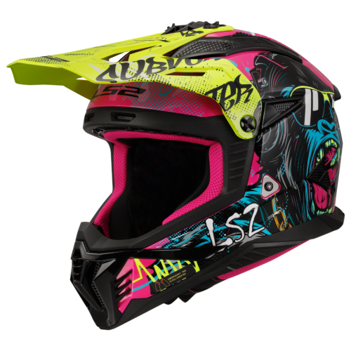 LS2 MX708 FAST II GORILLA PURPLE H-V YELLOW-06 XS