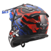 LS2 MX708 FAST II GROTESK WHITE BLUE RED-06 XS